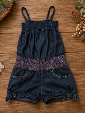 100% Cotton Squeeze Girls Black Rainbow Zebra Bubble Romper Size 6X Y2K Boutique